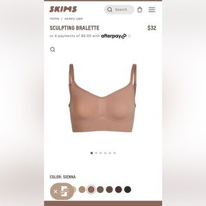 skims sculpting bra in sienna size L/XL